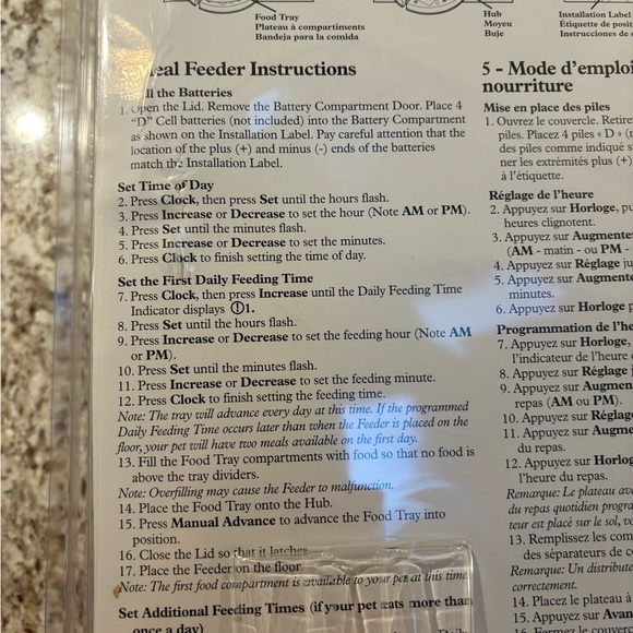 PetSafe 5 five meal pet feeder used once works fine pet didn’t like it - Picture 3 of 6